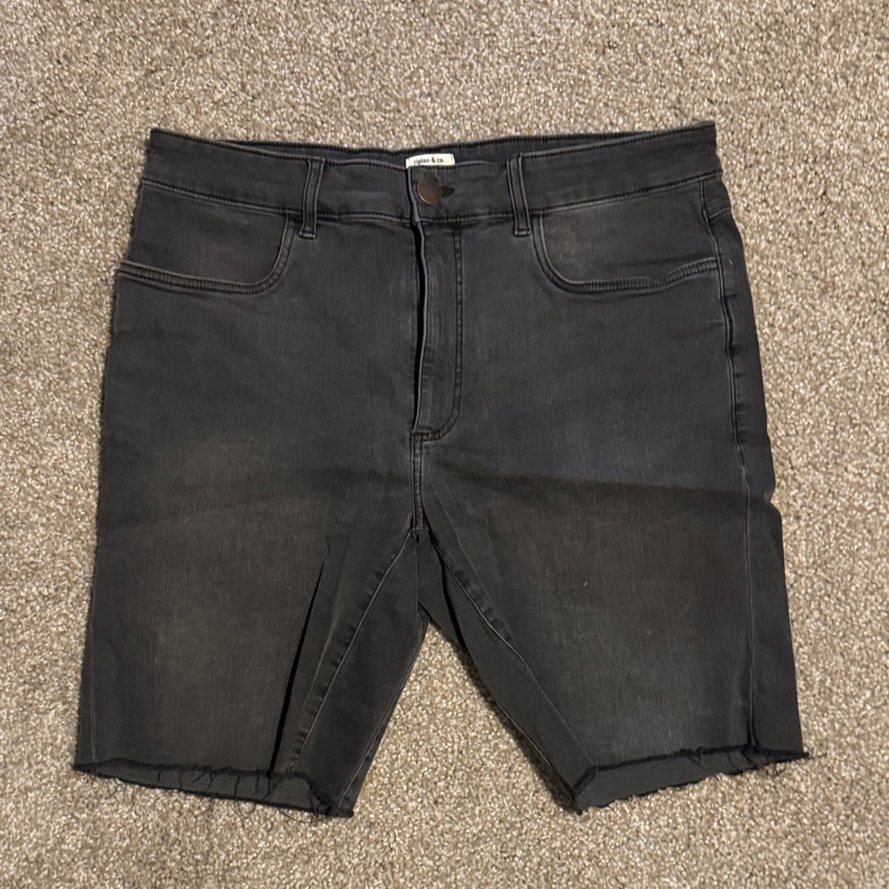Men's Black Denim Shorts